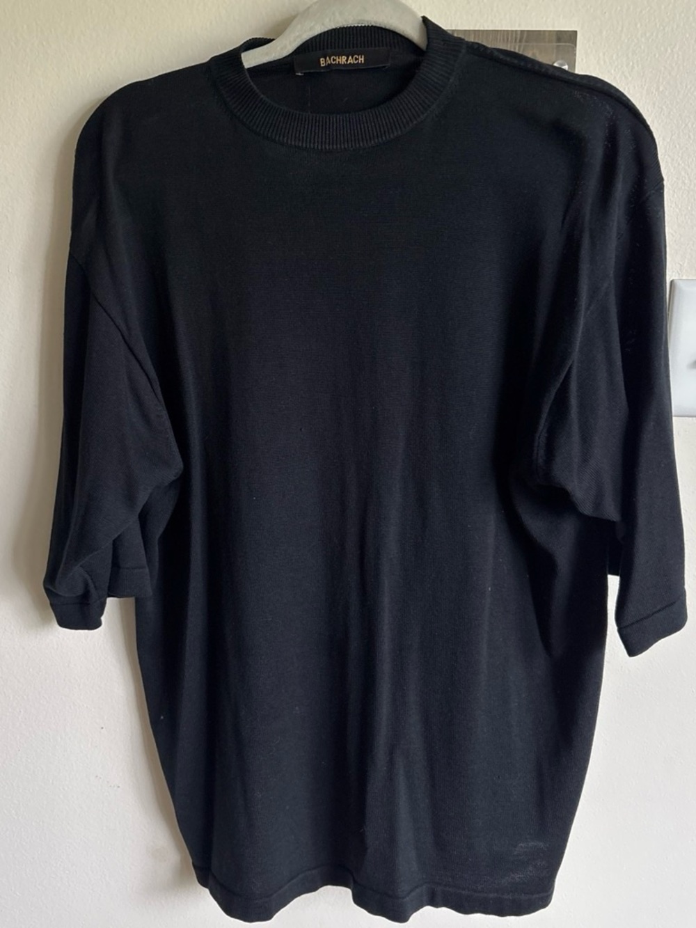 Bachrach Black Short Sleeve Crewneck Tee